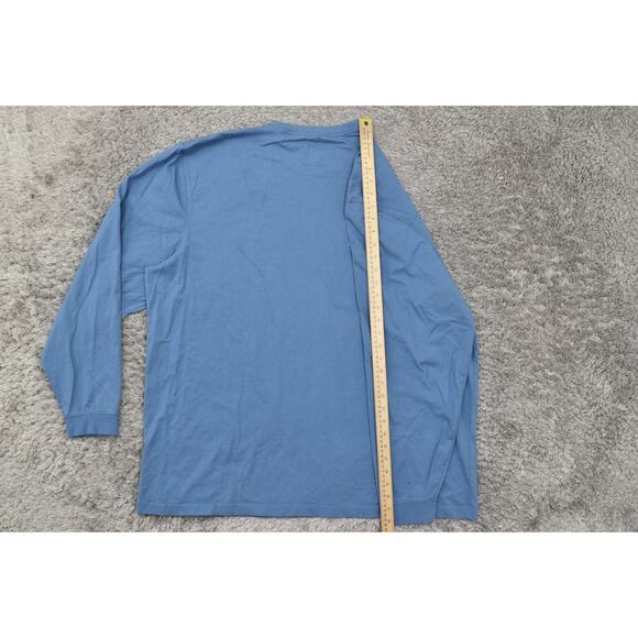 L.L. Bean 2XLT Men's Cotton T-Shirt Blue - Big & Tall Long Sleeve - Picture 7 of 7